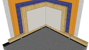detal konstrukcji i układ warstw ściany z paneli HBE