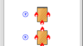 określenie stopnia ochrony lub ekspozycji elementów konstrukcji drewnianej na ogień