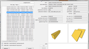 Baza materiałowa - parametry materiałów do obliczeń cieplno - wilgotnościowych