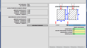 wyniki obliczeń ławy fundamentowej betonowej