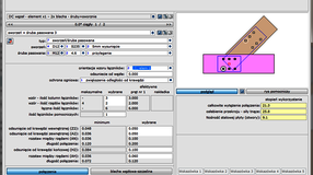 wyniki obliczeń połączenia belek drewnianych na blachę węzłową