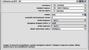 parametry obliczeniowe dla konstrukcji drewnianej