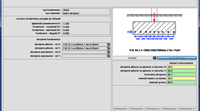 wyniki obliczeń stopy fundamentowej żelbetowej